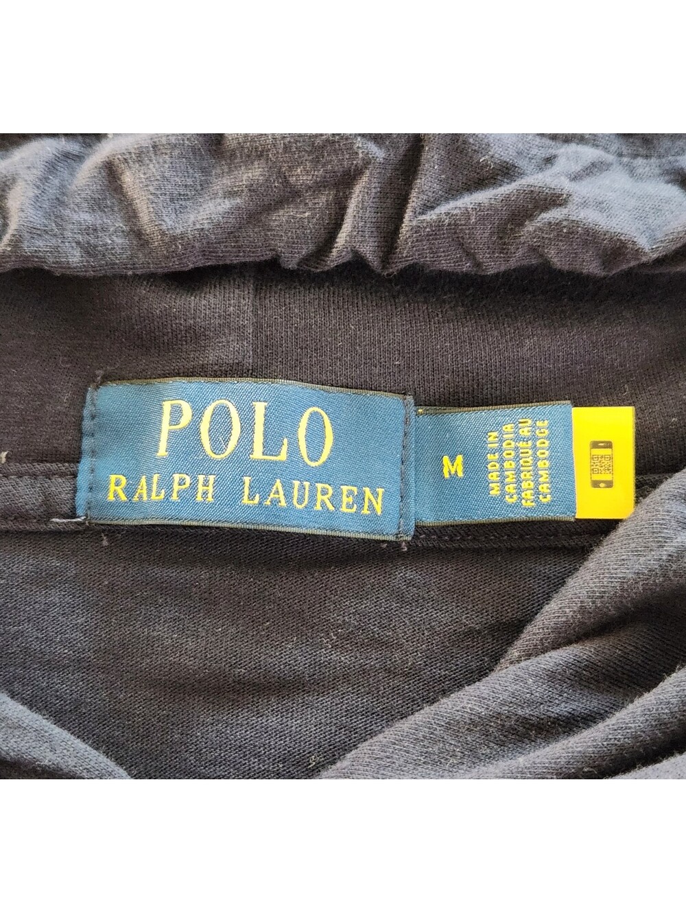 Polo Ralph Lauren Mens Navy Fair Isle Ski Bear Hoodie Pullover L/S Shirt Medium - Picture 7 of 10